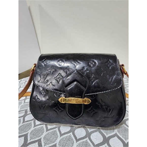 Authentic Louis Vuitton Monogram Vernis Bellflower PM Shoulder/Crossbody Bag Bla - Picture 15 of 15